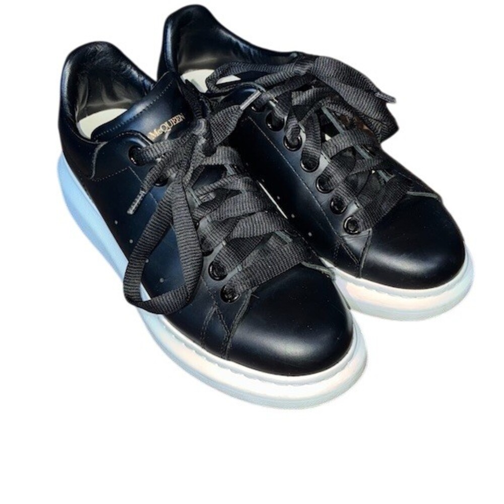 Alexander McQueen Oversized Sneaker Womens Black Lace Up Low Top White